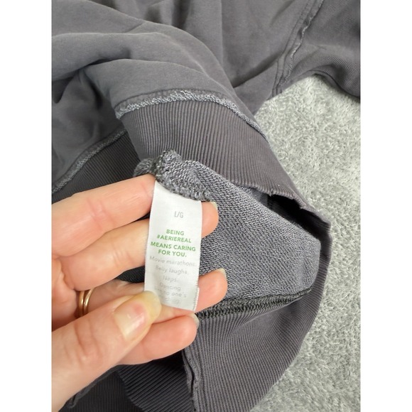 Aerie Oversized Sweatshirt Women's Size Large Gray - Picture 4 of 9